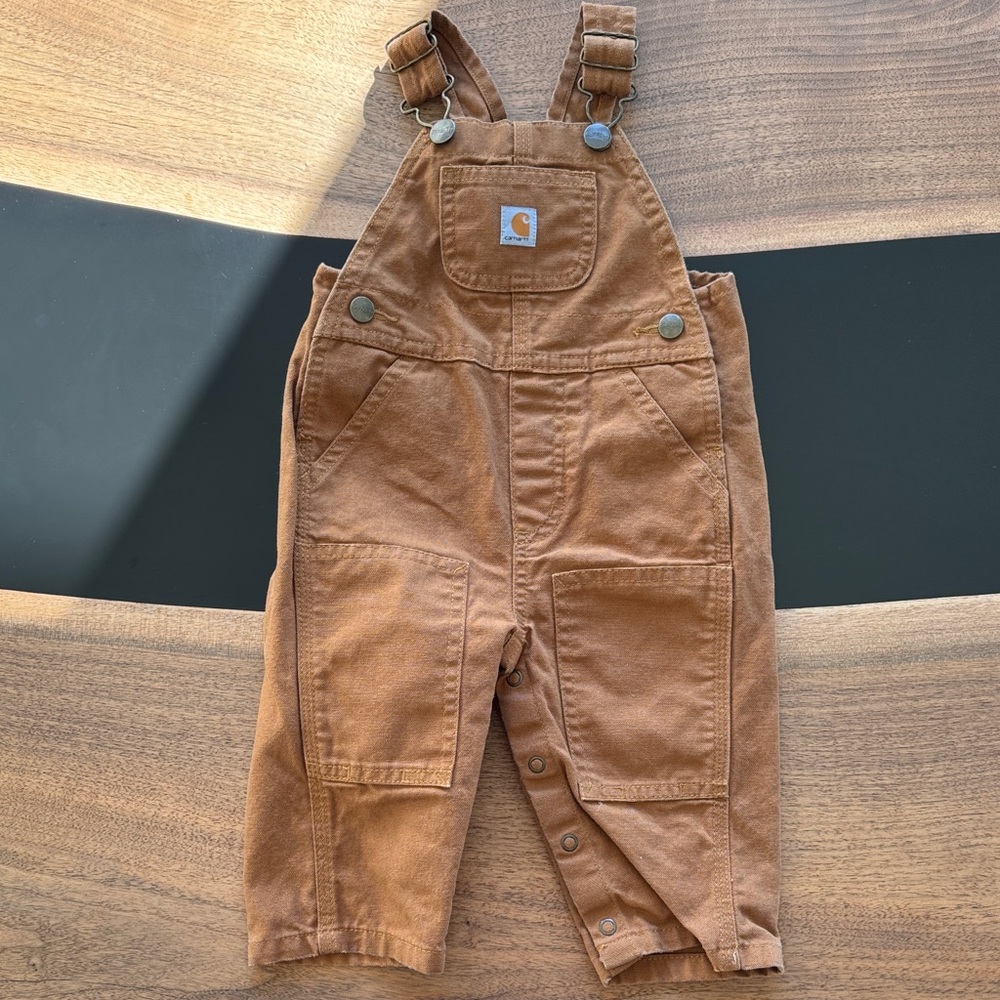 Carhartt Kids Overalls in Classic Tan -9 Months